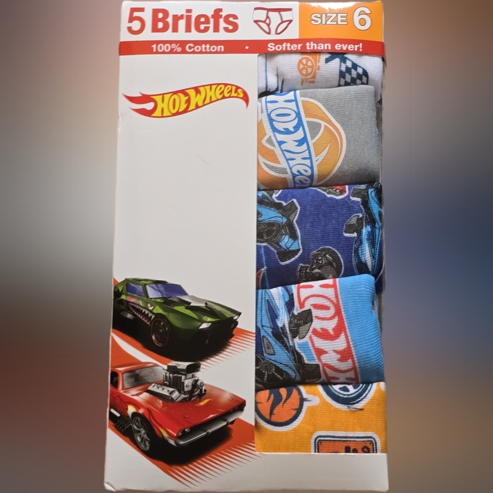 Hot Wheels Boys' Briefs Set, Size 6